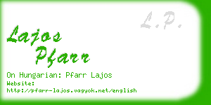 lajos pfarr business card